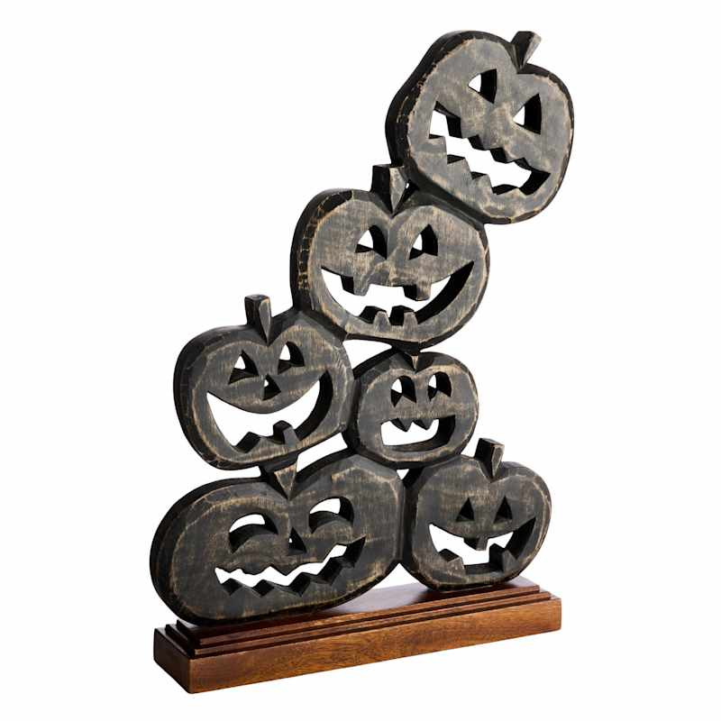 Stacked Metal Jack-o'-Lanterns, 17" | At Home