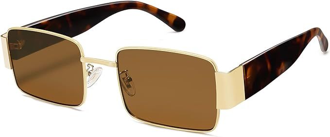 SOJOS Fashion Rectangle Sunglasses for Women Men Retro Vintage Narrow Sun Glasses SJ1162 | Amazon (US)