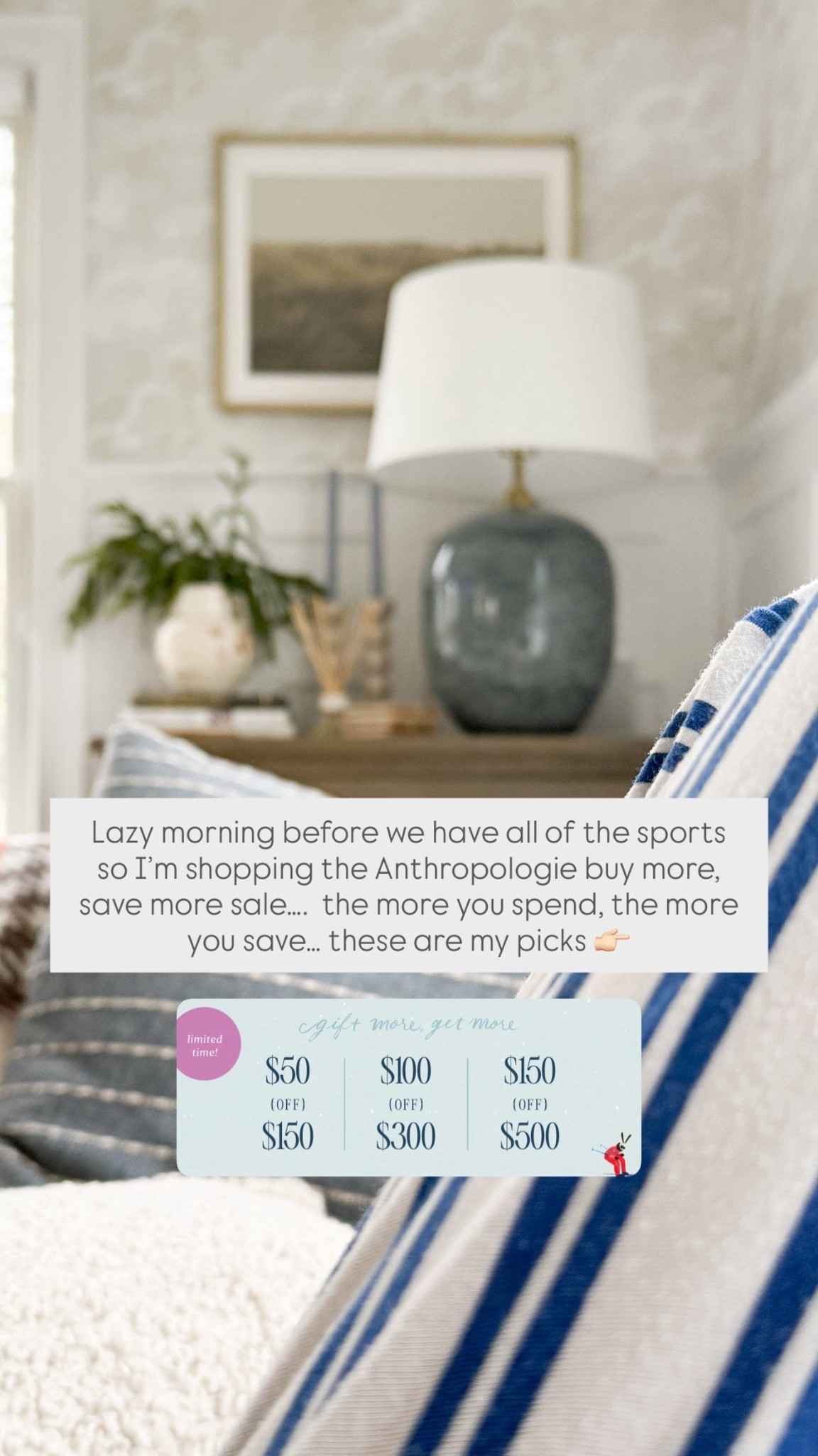 Lazy morning before we have all of the sports so I’m shopping the Anthropologie buy more, save more sale….  the more you spend, the more you save… these are my picks 👇🏻Lots of great last-minute and self care gift ideas that ship fast or you can opt for in-store pick up!!! 

#LTKSaleAlert #LTKootd #LTKGiftGuide