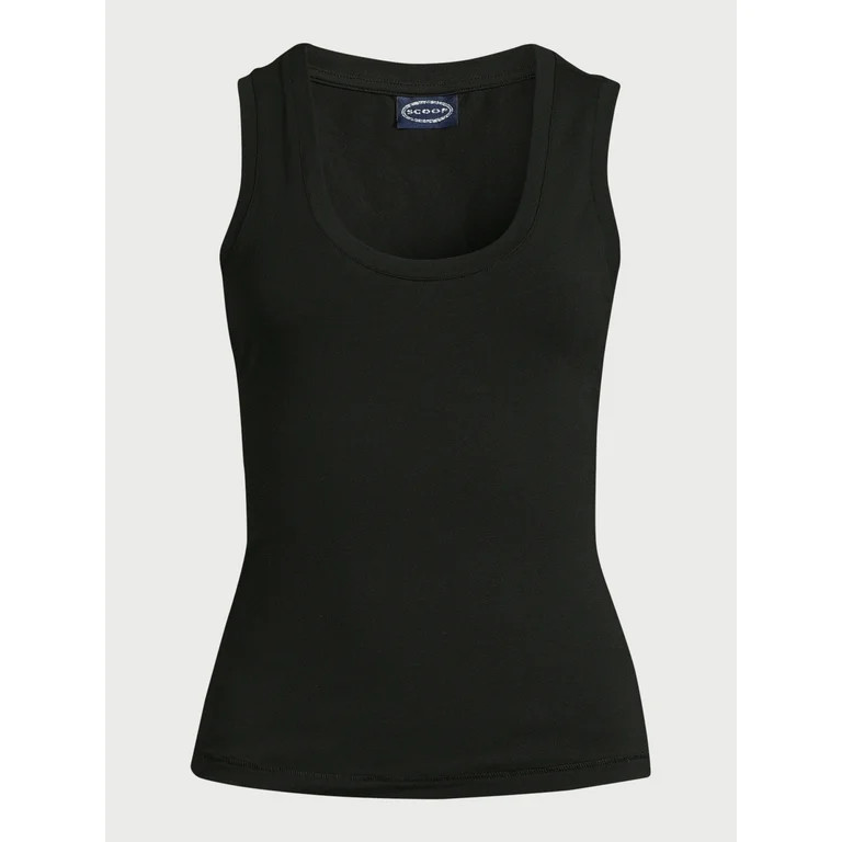 Scoop Women’s Ultimate Cotton Jersey Fitted Baby Tank Top, Sizes XS-XXL - Walmart.com | Walmart (US)