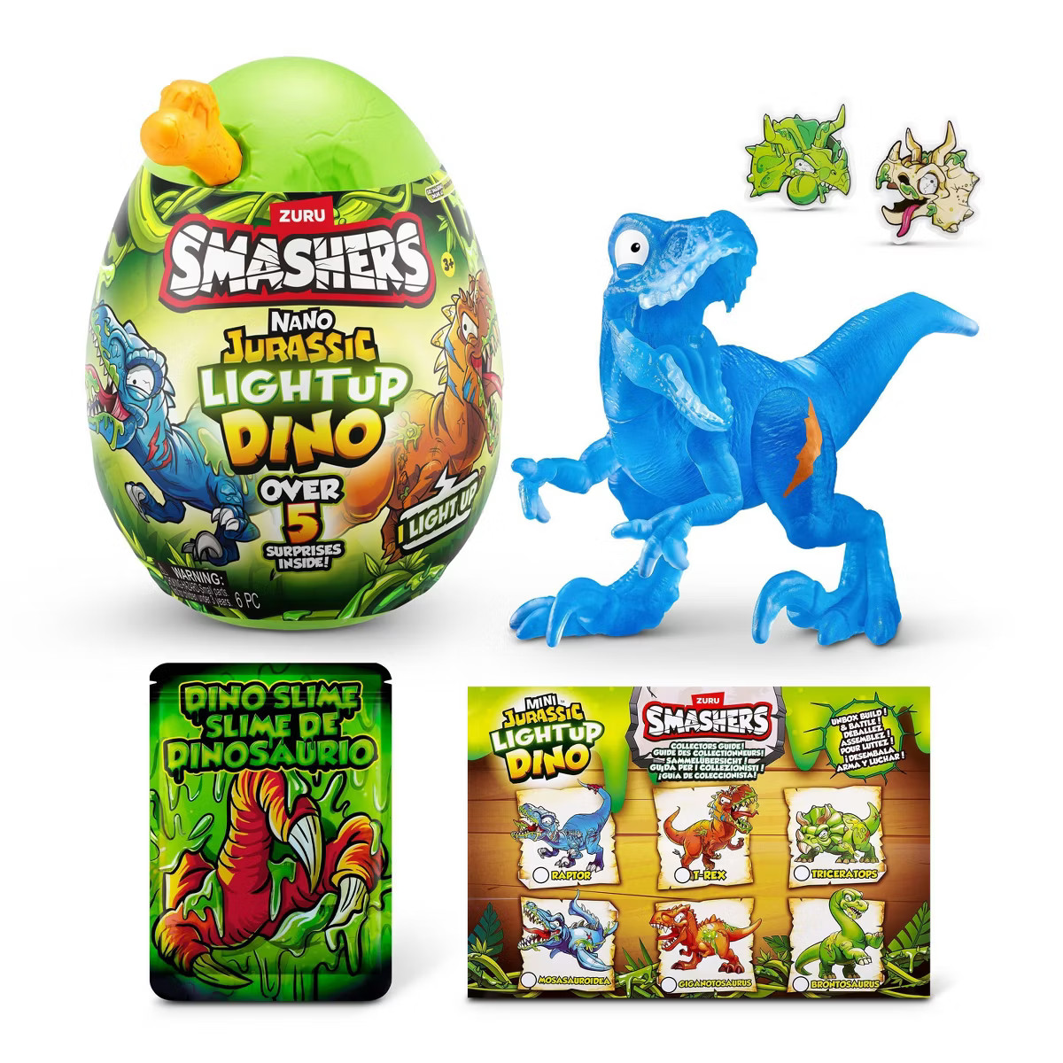 Smashers Jurassic Nano Figure: Dinosaur Toy, Plastic Animal Figures, 3 Pieces | Target
