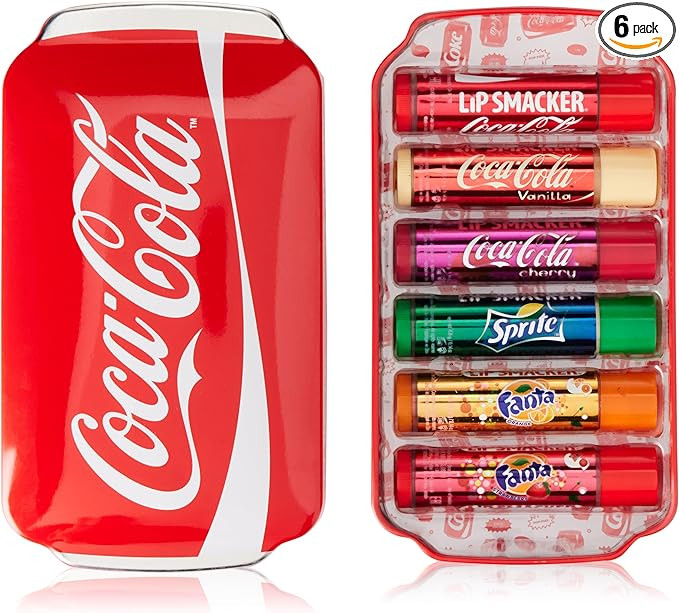 Lip Smacker Coca-Cola Collection, Gift Set 6 Coca-Cola & Sleep Mask, Fanta and Sprite Flavoured L... | Amazon (UK)