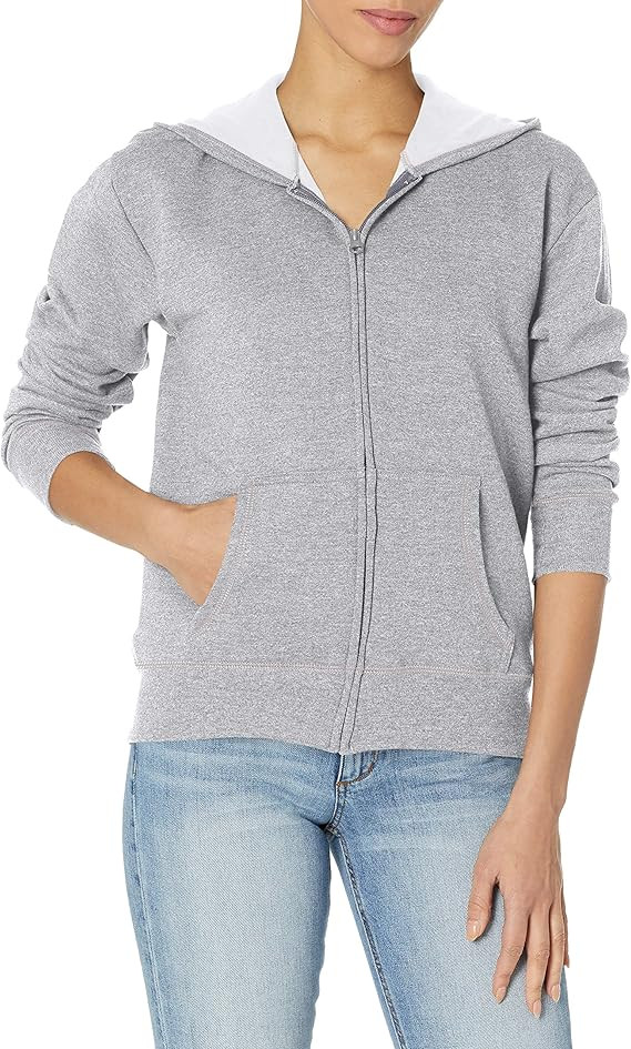 Hanes Women's EcoSmart Full-Zip Hoodie Sweatshirt | Amazon (US)