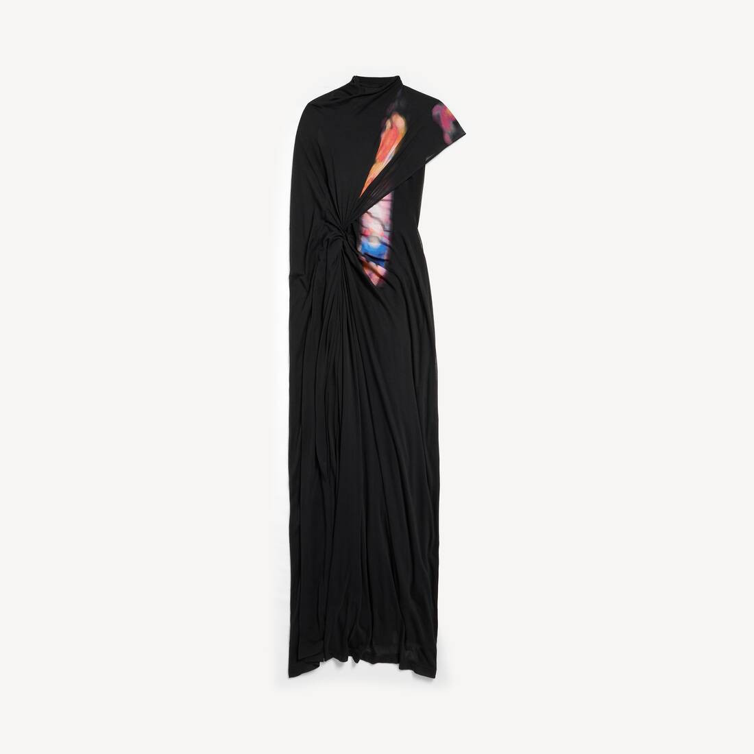 Stained glass drape cape dress | Balenciaga