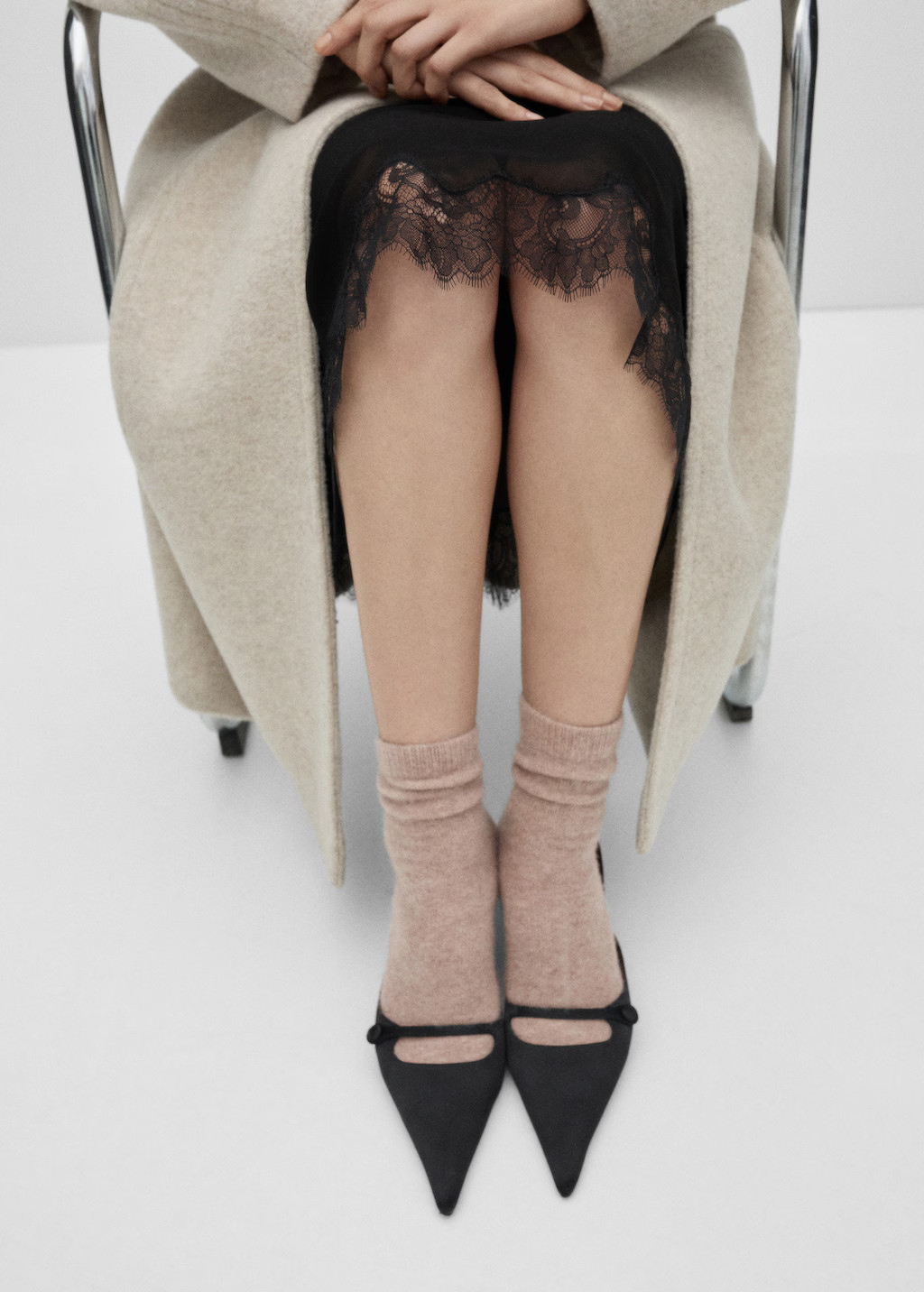 Cashmere knitted socks | MANGO (UK)