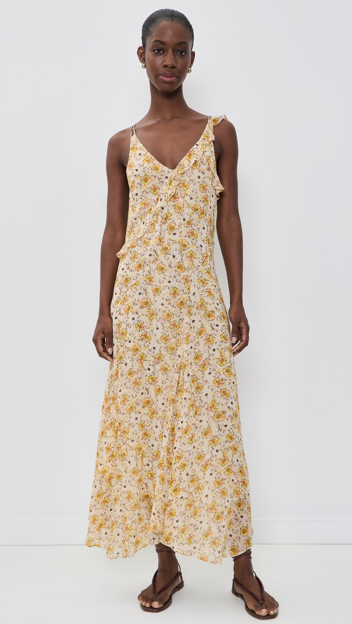 Isabel Marant Étoile Luxie Maxi Dress Light Yellow/Ecru 38 | Shopbop