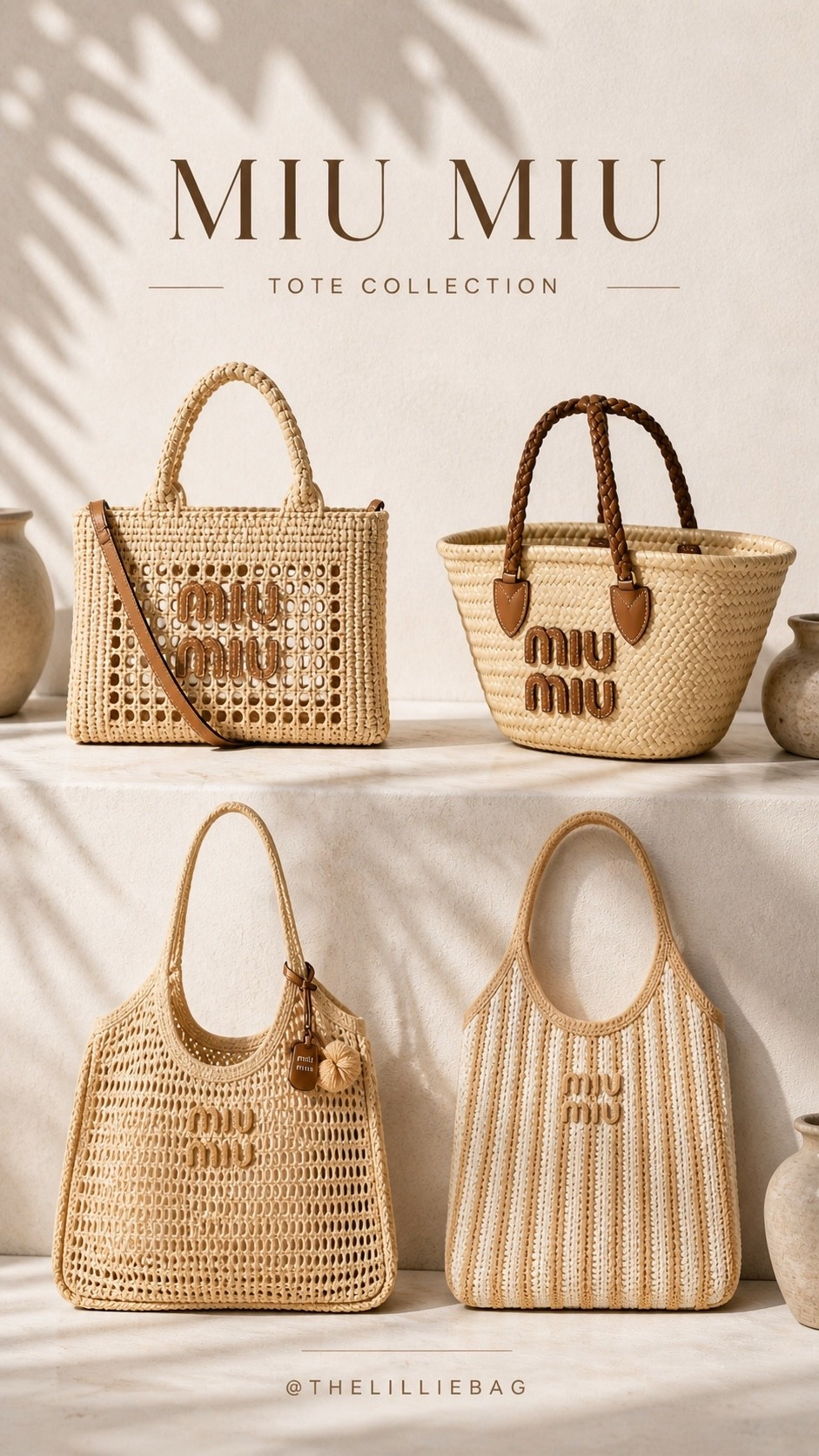New summer totes from Miu Miu 🤍✨

The it bags of the season — effortless, chic, and the perfect mix of playful + polished 🙌🏼

So good for beach days, travel, and everyday summer looks… I’m obsessed 😍

designer bags, summer totes, beach bags, vacation outfits, luxury style, chic accessories, spring outfits 2026

#LTKSeasonal #LTKMothersDay