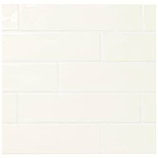 Daltile LuxeCraft White 3 in. x 12 in. Glazed Ceramic Subway Wall Tile (0.25 sq. ft./Each) LC1531... | The Home Depot