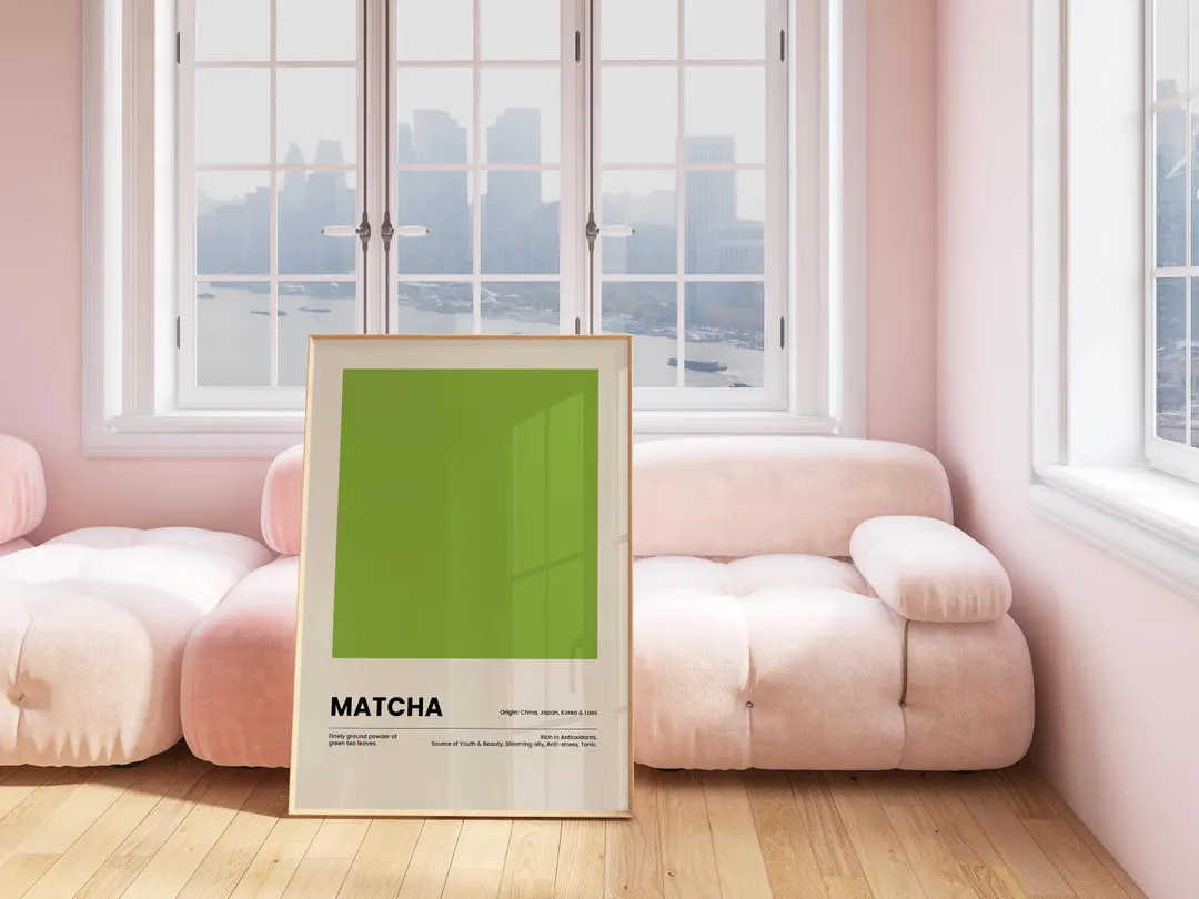 Affiche Matcha en téléchargement numérique pour décoration de cuisine, impression minimaliste... | Etsy (US)