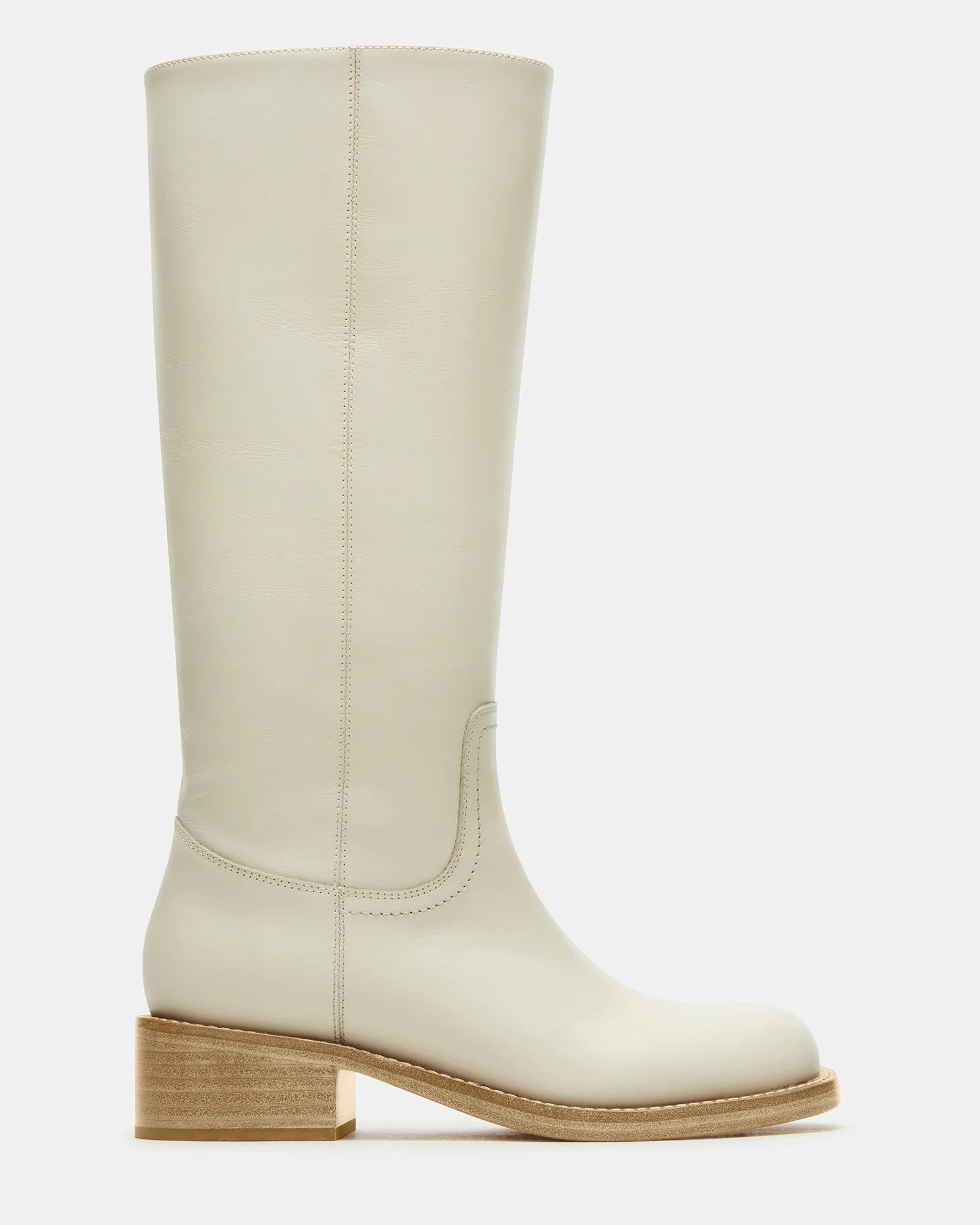 RIGGS Bone Leather Square-Toe Women's Boot | Steve Madden (US)
