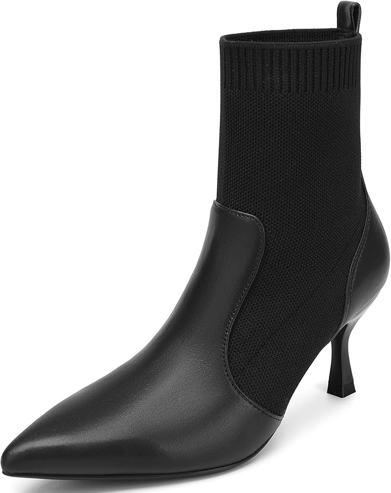NEWBELLA Women‘s Commute Pointed Toe Ankle Boots | Amazon (US)