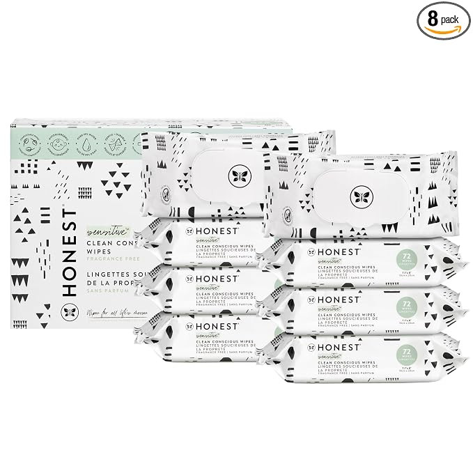 The Honest Company Clean Conscious Multi-Use Wipes | Hypoallergenic + Unscented for Sensitive Ski... | Amazon (US)