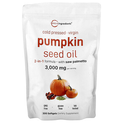 Micro Ingredients, Pumpkin Seed Oil, 300 Softgels | iHerb