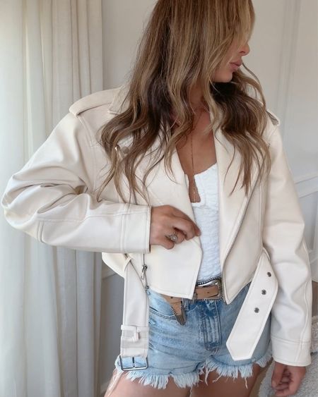 This white leather jacket is on repeat 🤍

#LTKSaleAlert #LTKFindsUnder100 #LTKFindsUnder50