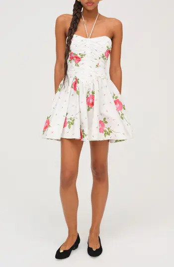 For Love & Lemons Rosebud Corset Halter Minidress | Nordstrom | Nordstrom