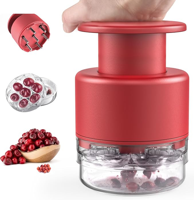 Cherry Pitter - Makmzoon Multi Cherries Corer Stainless Steel Pitter Tool Making Cherry Jam - 7 C... | Amazon (US)
