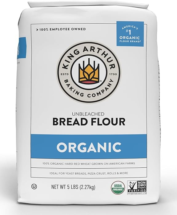 King Arthur 100% Organic Bread Flour, Unbleached, 5 lb (Pack of 1) - Non-GMO Project Verified, No... | Amazon (US)