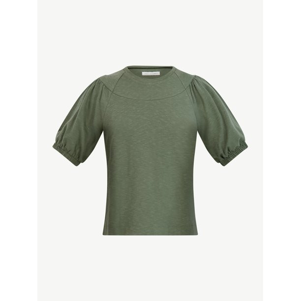Free Assembly Women's Puff Sleeve T-Shirt - Walmart.com | Walmart (US)