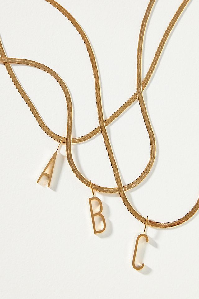Sleek Monogram Pendant Necklace | Anthropologie (US)