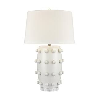 Titan Lighting Trenton 28 in. White Glazed Table Lamp D-230222052 - The Home Depot | The Home Depot