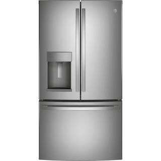 GE 27.7 cu. ft. French Door Refrigerator in Fingerprint Resistant Stainless Steel, ENERGY STAR-GF... | The Home Depot