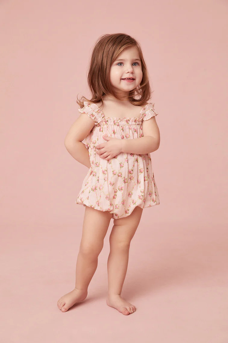 Baby Nadiana Ruffle Pinafore | LOVESHACKFANCY