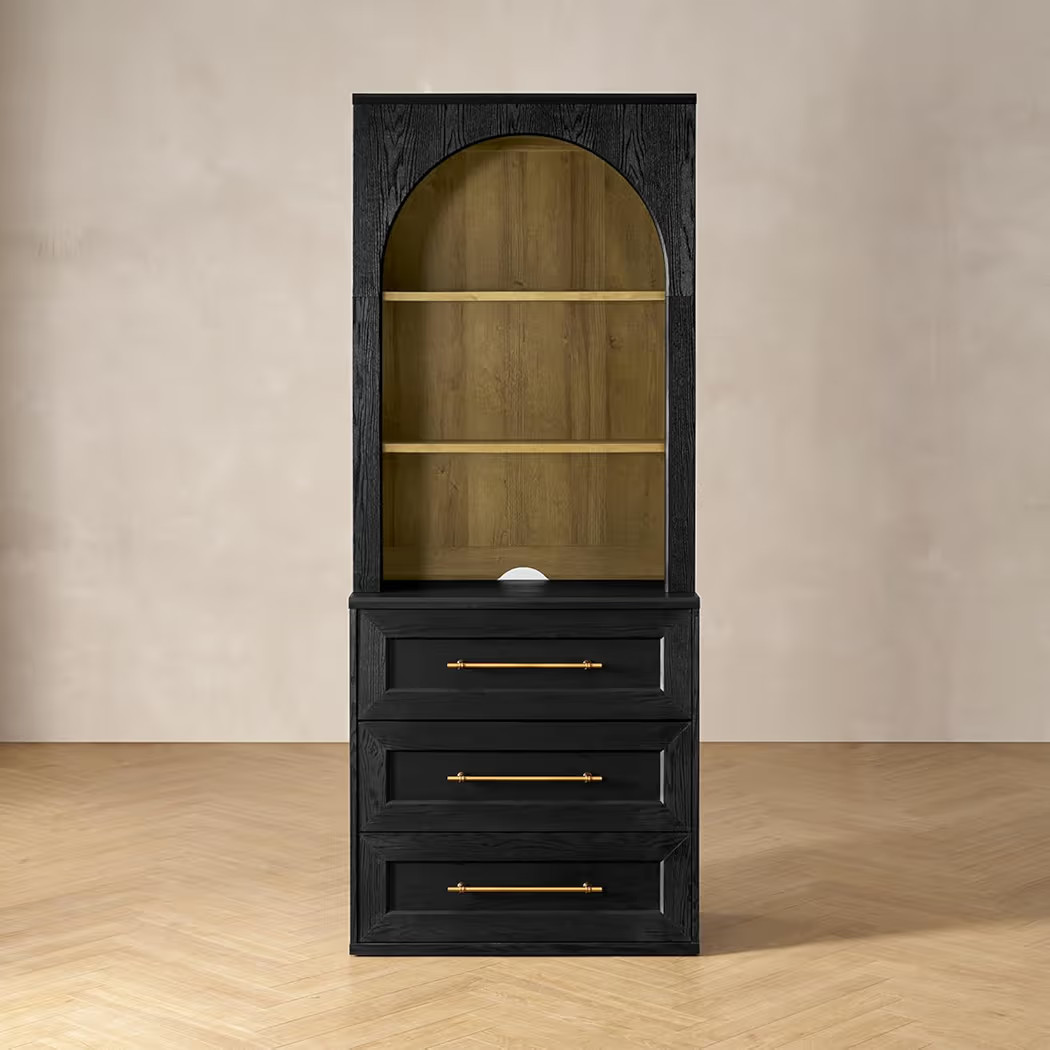 mopio Blake Storage Cabinet with Hutch, Sideboard Buffet Cabinet with Storage, Kitchen Pantry Org... | Amazon (US)