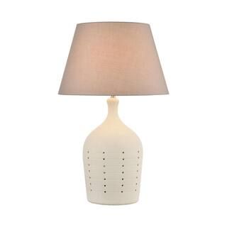 Titan Lighting Casterly Table Lamp in Cream TN-90068811 | The Home Depot