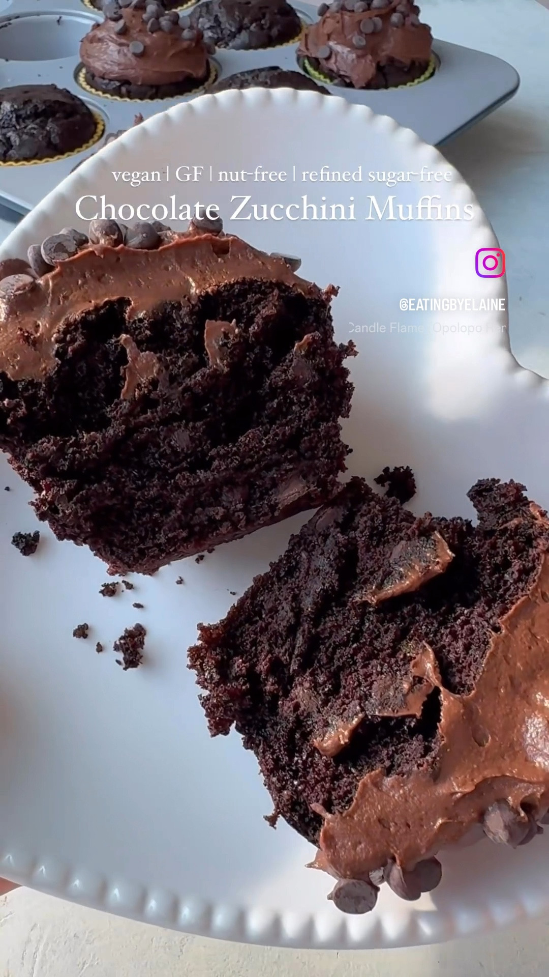 Chocolate Zucchini Muffins! https://www.eatingbyelaine.com/vegan-chocolate-zucchini-muffins/