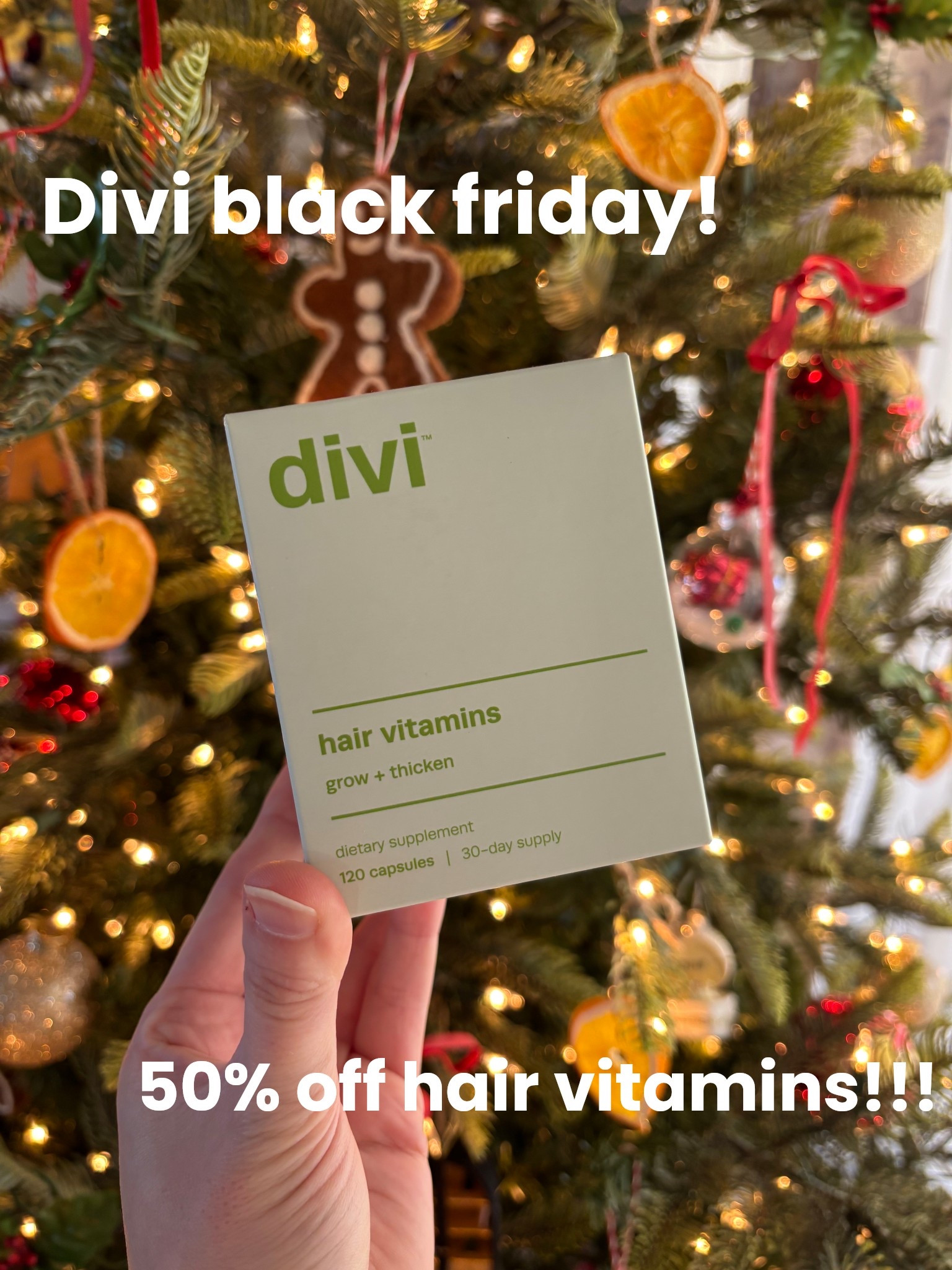 Divi Black Friday sale! Save 50% off on the Divi hair vitamins and all the other amazing Divi products. these hair vitamins are proven to help support hair, regrowth and thickening of hair. One of the best hair vitamins on the market at the lowest discount I have ever seen. Christmas gift idea. Black Friday sale. Divi haircare 

#LTKCyberWeek #LTKSaleAlert #LTKselfcare