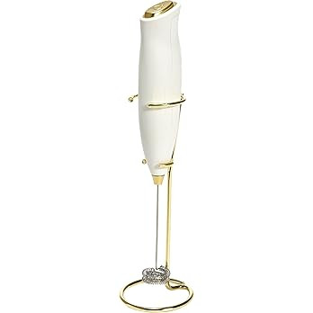 Paris Hilton Electric Handheld Milk Frother with Double Coil Head Whisk and Gold Metal Stand, Bat... | Amazon (US)