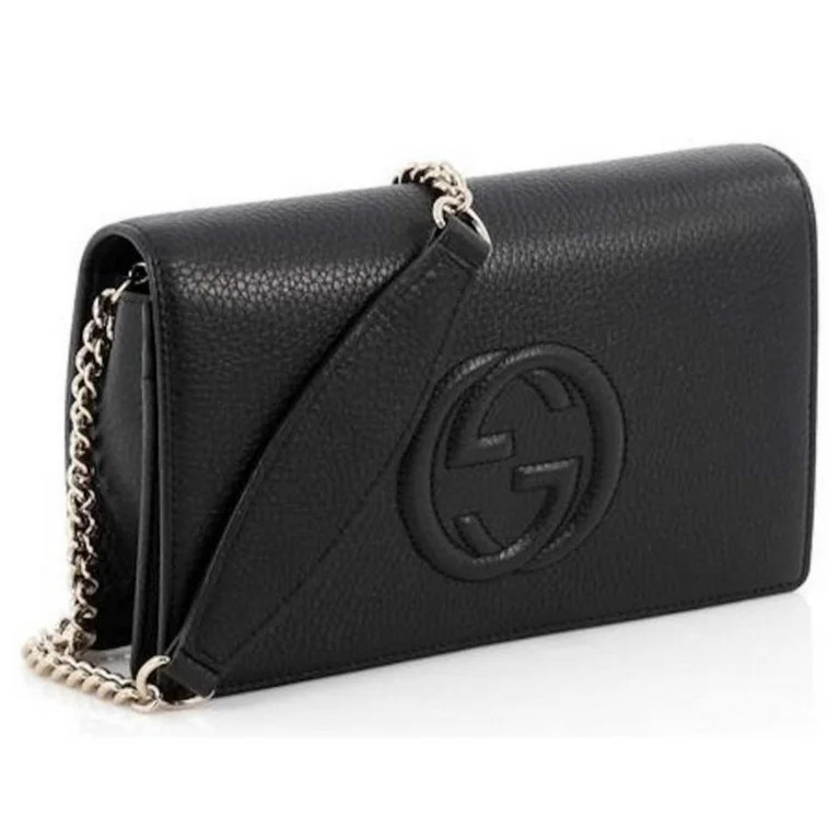 Gucci Soho Wallet on Chain Black Leather Cross Body Bag | Walmart (US)