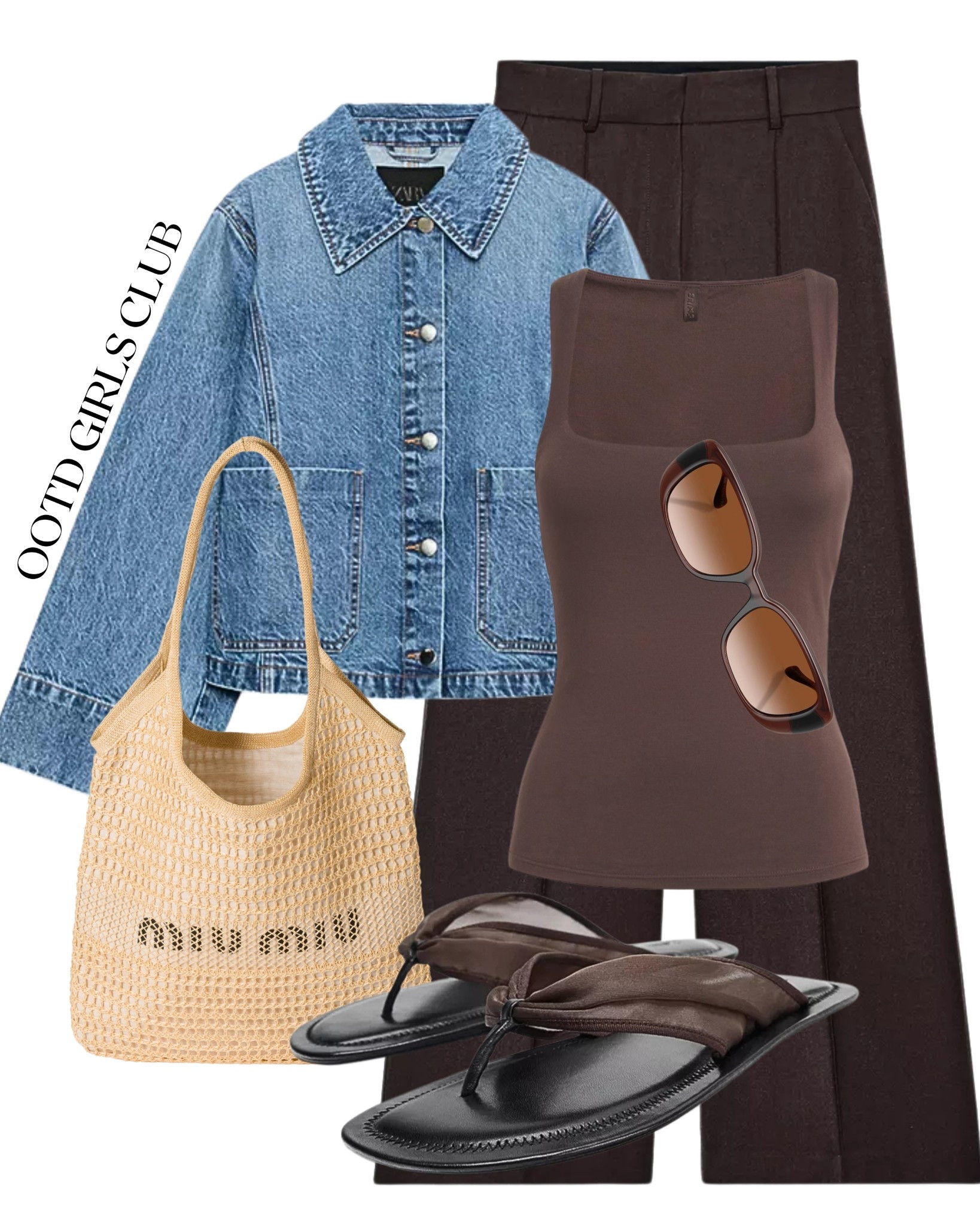 Chocolate brown outfit with the new Zara denim jacket @zara

#LTKstyletip #LTKspring #LTKuk