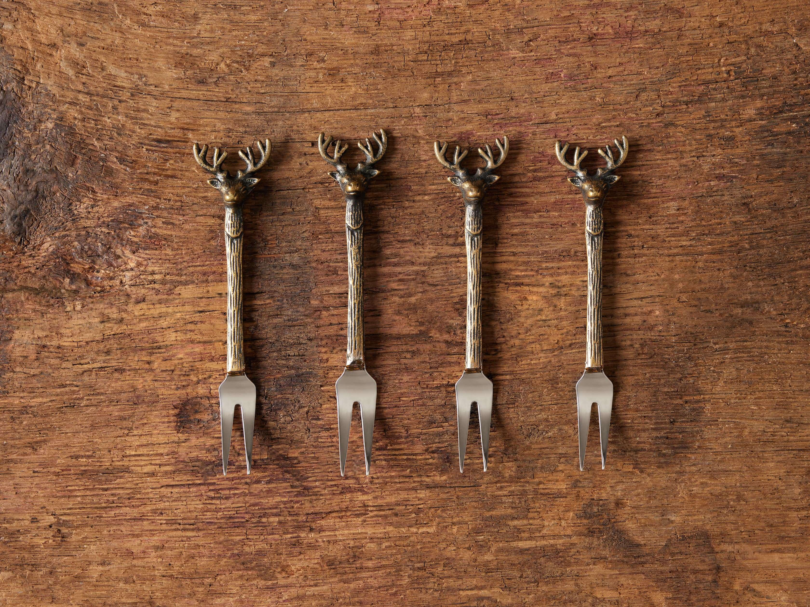 Stag Appetizer Forks (Set of 4) | Arhaus