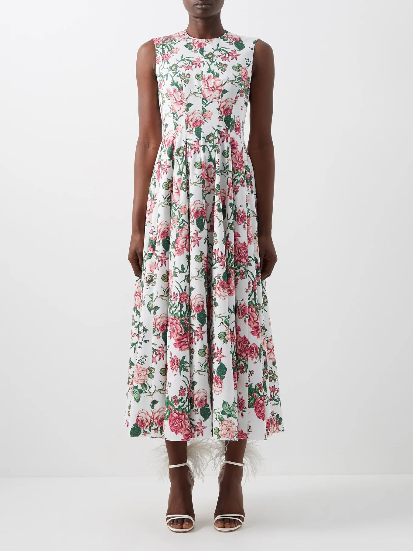 Chelsea floral-print cotton-poplin dress | Matches (UK)