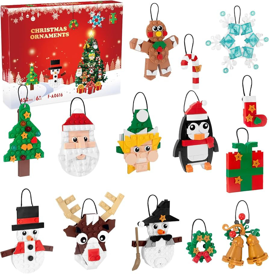 Christmas Ornaments Building Kit 14 Pack Christmas Ornaments for Christmas Tree 452 PCS Christmas... | Amazon (US)
