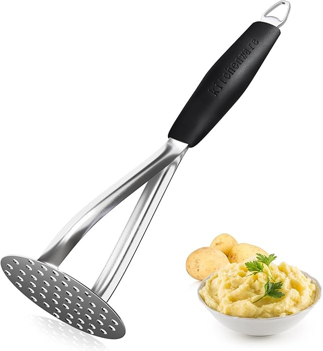 Joyoldelf Stainless Steel Potato Masher, Heavy Duty Potato Press Baby Food Masher with Non Slip H... | Amazon (UK)