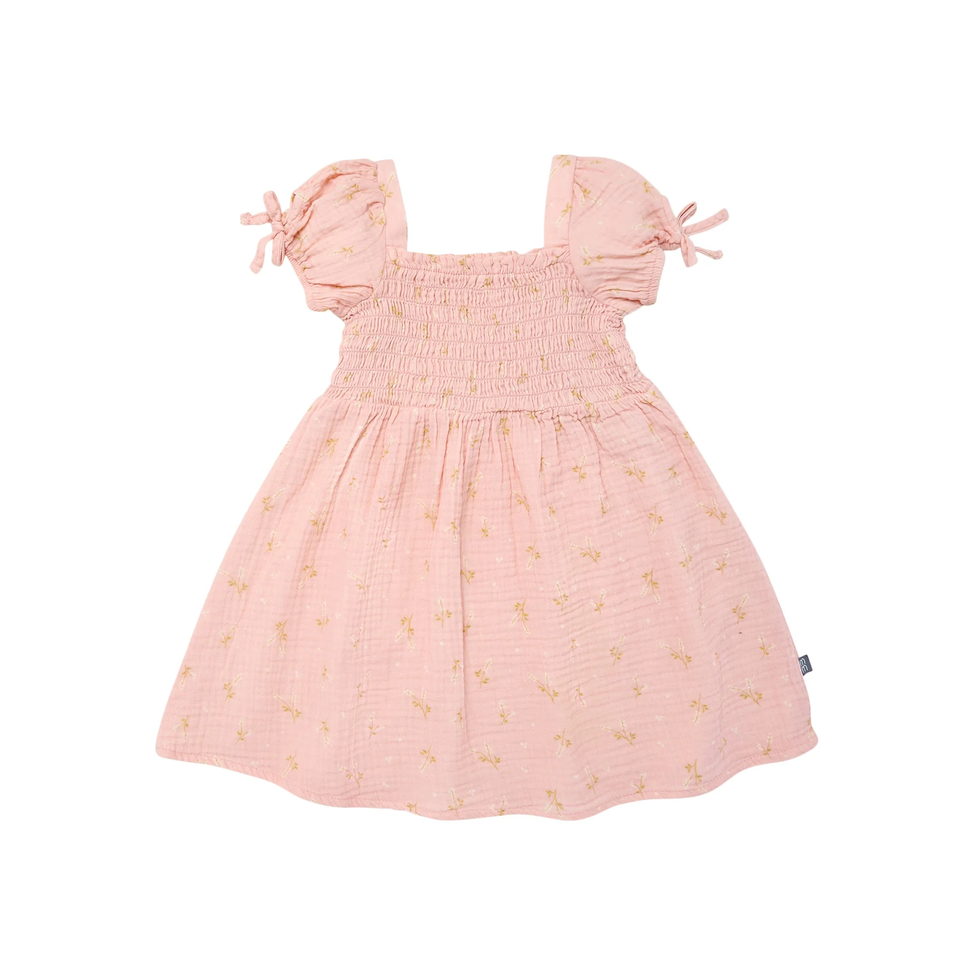 Modern Moments by Gerber Toddler Girl Smocked Dress with Bows, Sizes 12M-5T | Walmart (US)