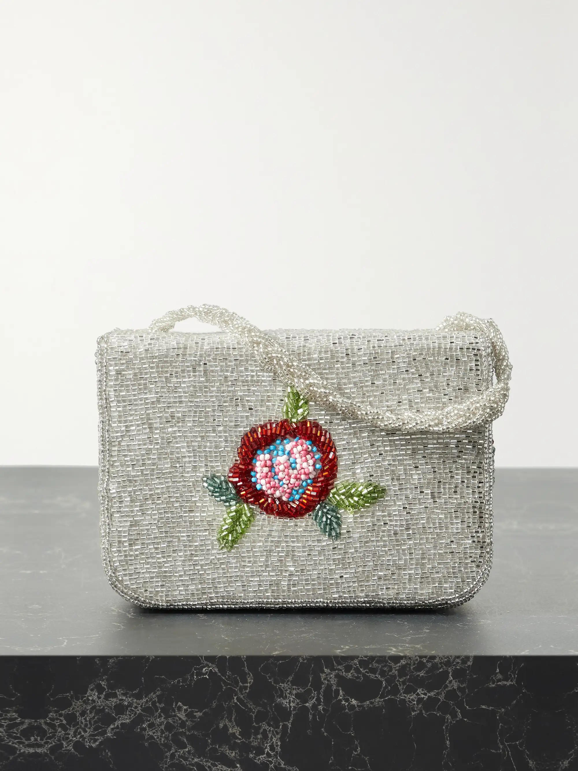 Carmen beaded satin tote | NET-A-PORTER (US)