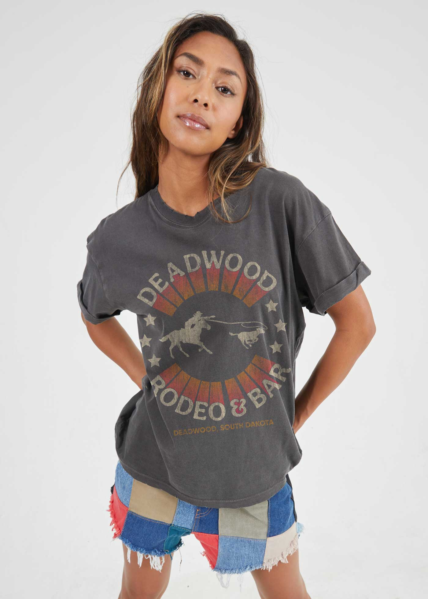 GirlDangerous: Deadwood Black Boyfriend Tee | Girl Dangerous
