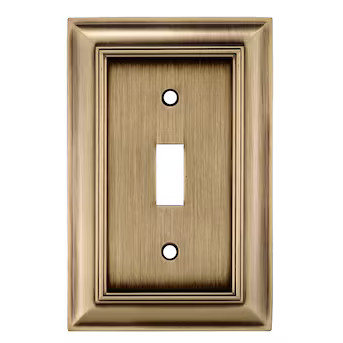 allen + roth Cosgrove 1-Gang Antique Brass Zinc Indoor Toggle Wall Plate | Lowe's