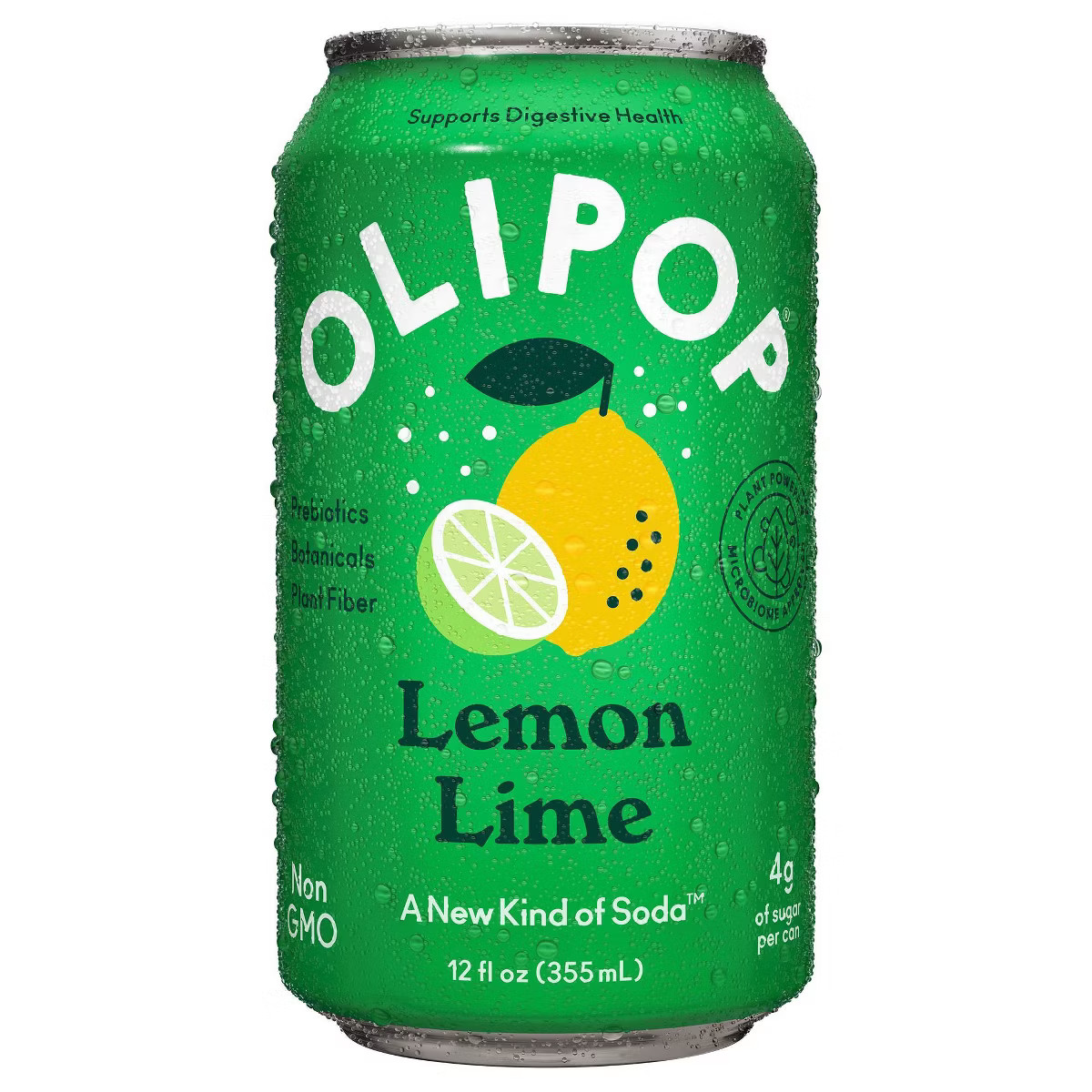 OLIPOP Lemon Lime Prebiotic Soda - 12 fl oz Can | Target