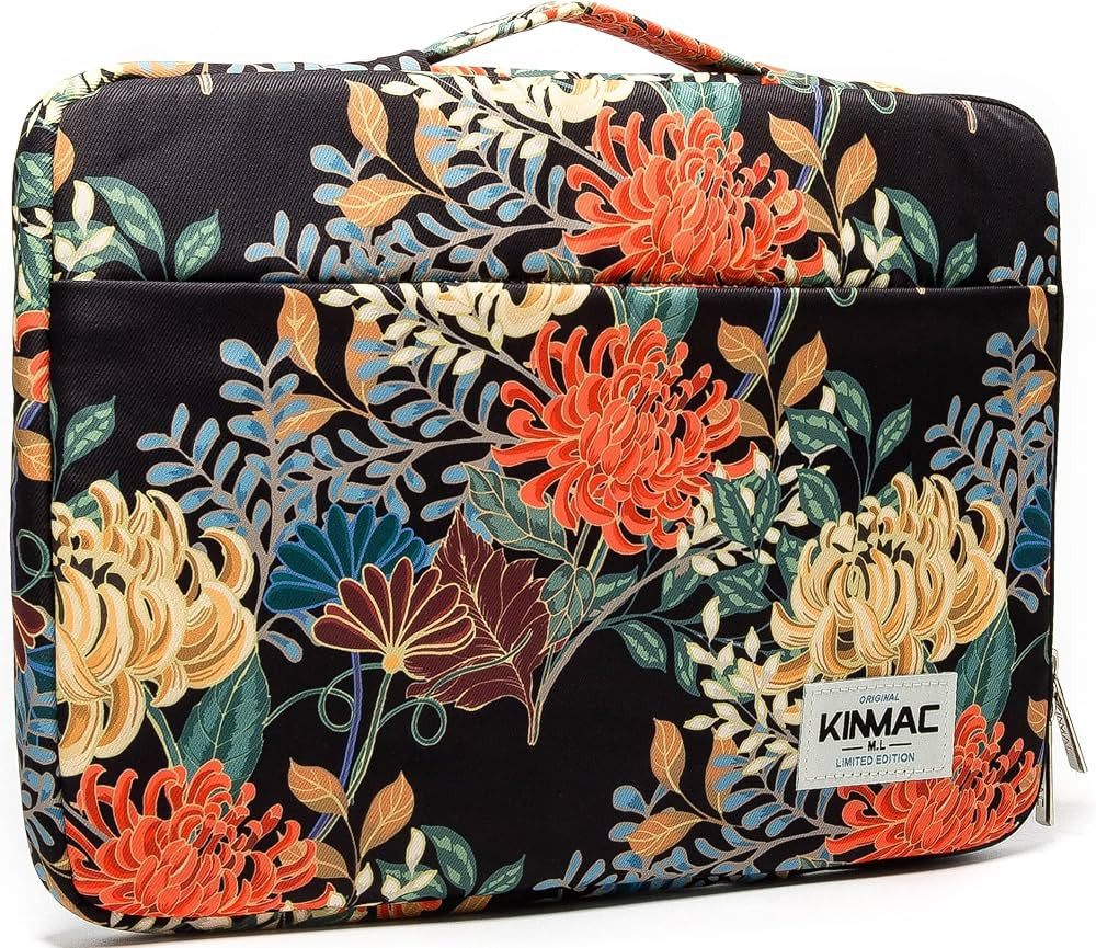 Kinmac Floral Pattern 360° Protective Water Resistant Laptop Case Bag Sleeve with Handle (13.5 i... | Amazon (US)