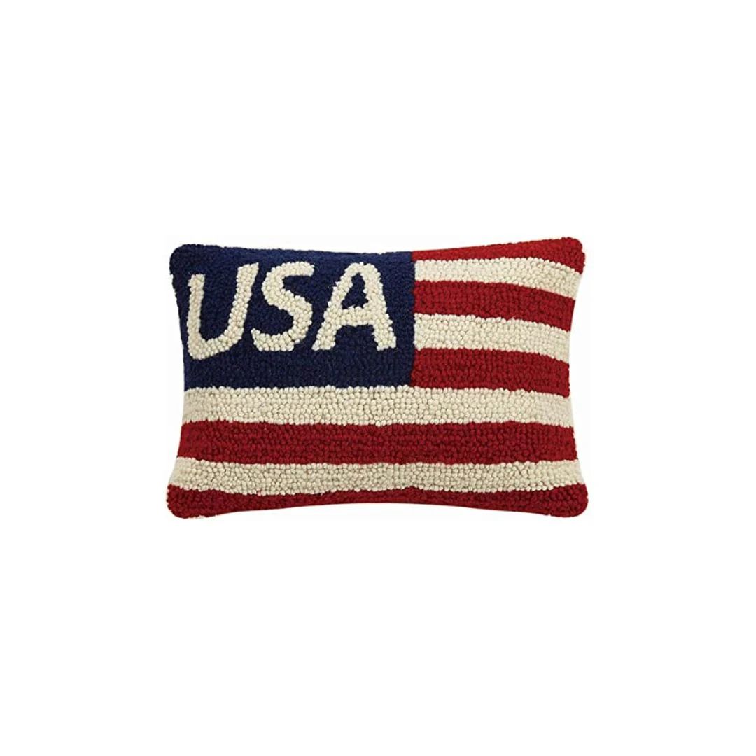 USA Flag Pillow | Pink Antlers