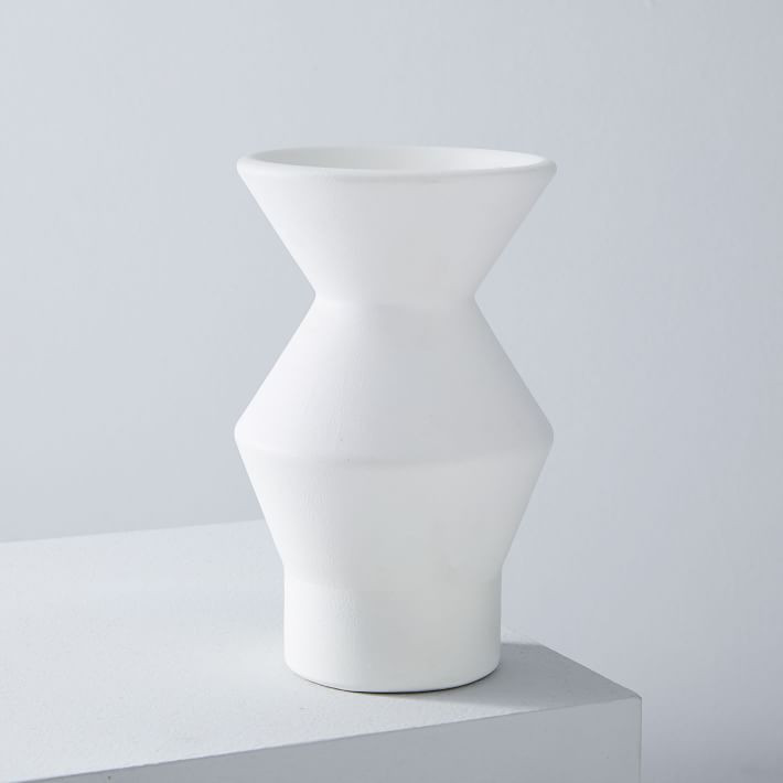Totem White Ceramic Vases | West Elm (US)