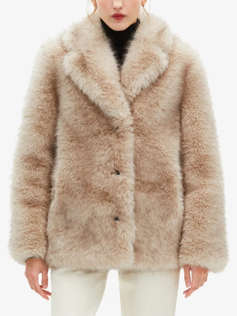 Regular-Fit Long-Sleeve Faux-Fur Coat | Selfridges