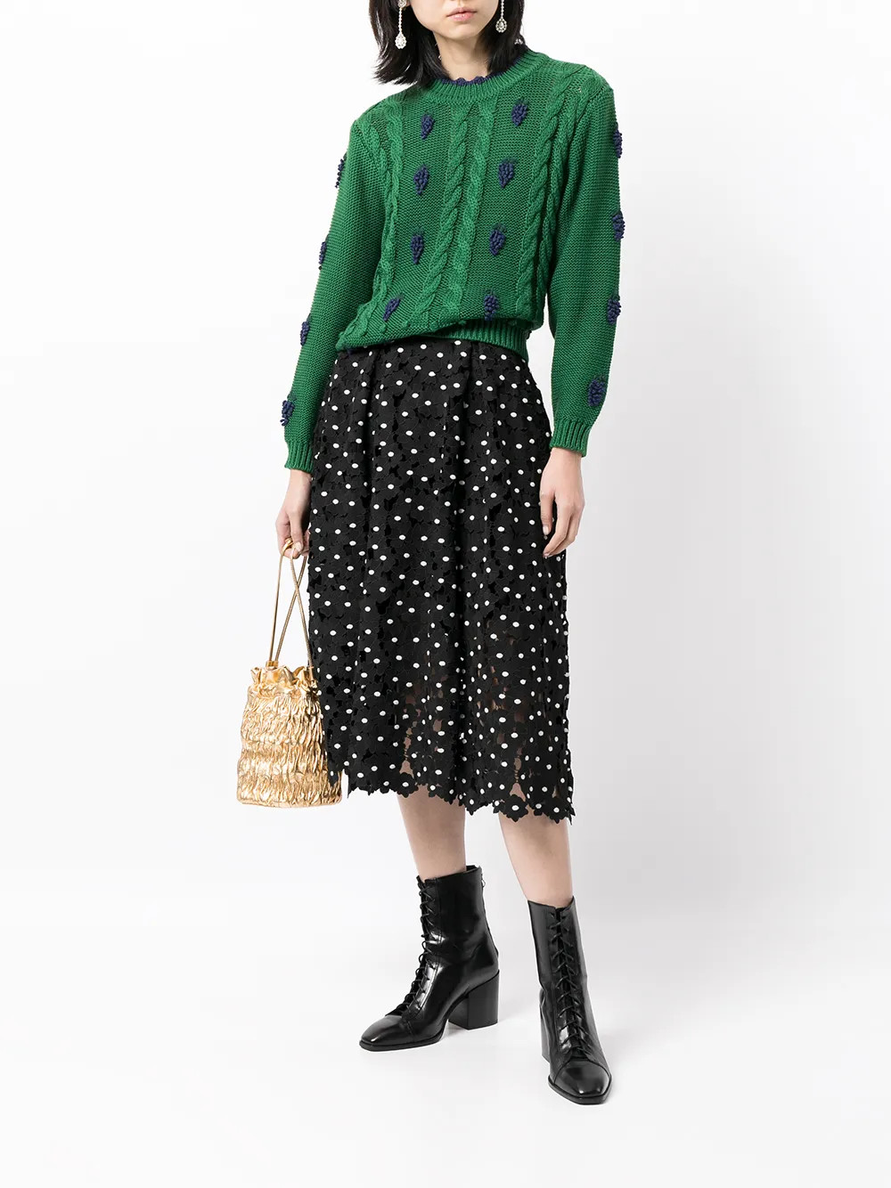 cable-knit embroidered jumper | Farfetch (UK)