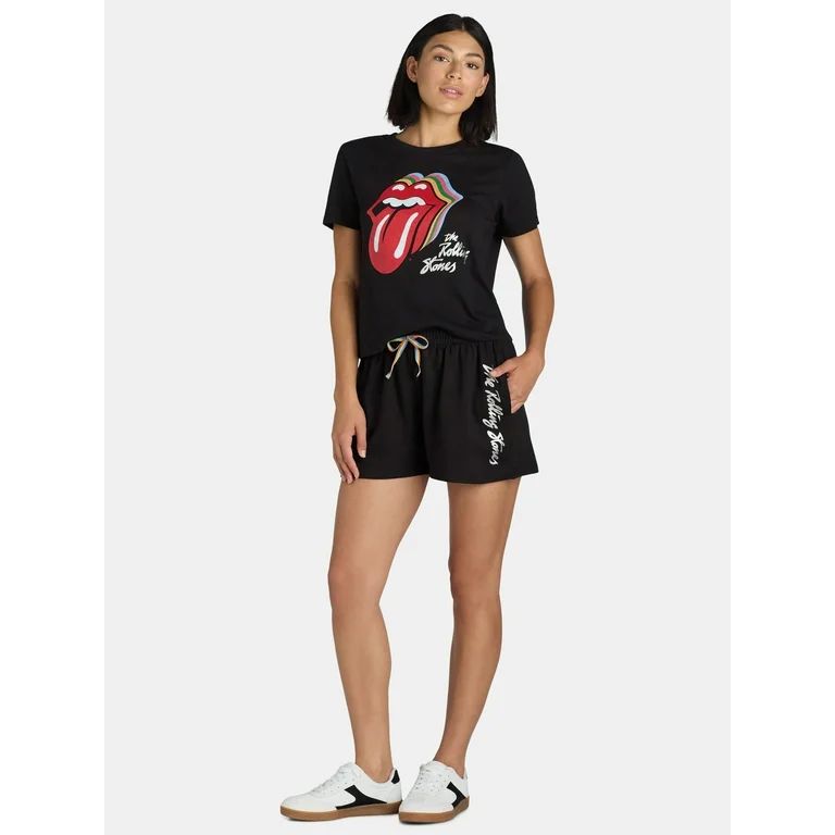 Rolling Stones Women's Graphic Tee and Shorts Set, Sizes XS-XXXL | Walmart (US)