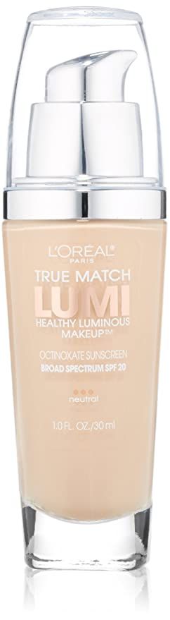 L'Oreal Paris True Match Lumi Healthy Luminous Makeup, N1-2 Soft Ivory Classic Ivory, 1 fl; oz. | Amazon (US)