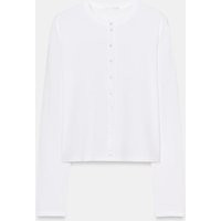 Zara - 100% Cotton Button-Up T-Shirt - White - S - Woman | Zara UK